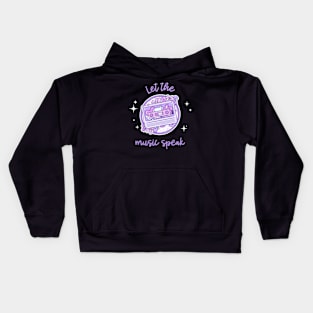 let the music speak Kids Hoodie